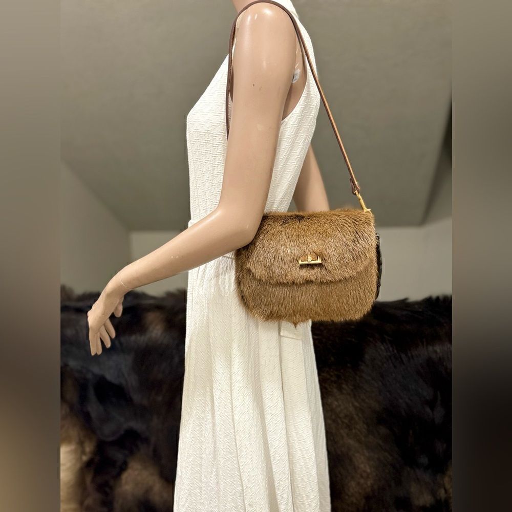 Handmade Natural Hair On Goat-hide Shoulder Bag, Goatskin Crossbody & Free Gift - Picture 2 of 16